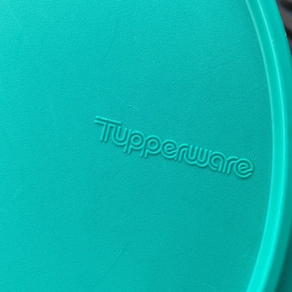 Tupperware - blue green 3 compartment storage microwaveable 3284C-3 W/Lid - Picture 2 of 11